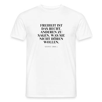 George Orwell - Zitat - Männer T-Shirt - Weiß - Vorne - AI Model Male 178 dark (178cm)