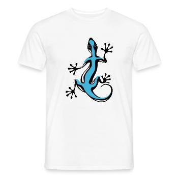 Blue Gecko - Men's T-Shirt - white - Front - AI Model Male 178 dark (178cm)
