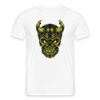 Skull - Men's T-Shirt - white - Front - AI Model Male 178 dark (178cm)