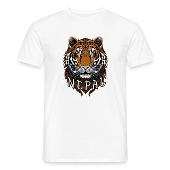 Nepalesischer Tigerkopf - Männer T-Shirt - Weiß - Vorne - AI Model Male 178 dark (178cm)