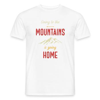 Aller à la montagne, c’est rentrer à la maison - T-shirt homme - blanc - Devant - AI Model Male 178 dark (178cm)