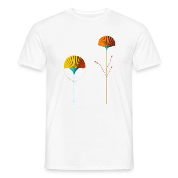 Abstrakte Farbblütenfächer - Männer T-Shirt - Weiß - Vorne - AI Model Male 178 dark (178cm)