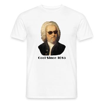 Johann Sebastian Bach – Cool avec des lunettes de soleil et - T-shirt homme - blanc - Devant - AI Model Male 178 dark (178cm)