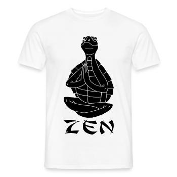 Yogi Turtle (Black) - Men's T-Shirt - white - Front - AI Model Male 178 dark (178cm)