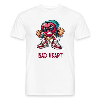 Böses Herz Design - Männer T-Shirt - Weiß - Vorne - AI Model Male 178 dark (178cm)