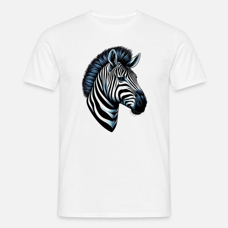 Zebra - Männer T-Shirt - Weiß