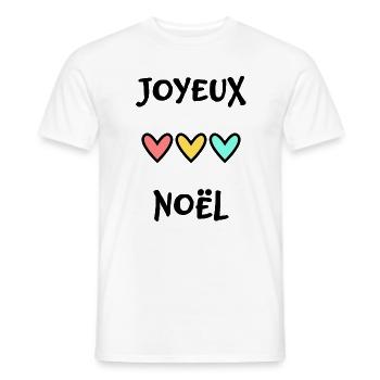 CHRISTMAS. MERRY CHRISTMAS. FIR. HAPPY NEW YEAR - Men's T-Shirt - white - Front - AI Model Male 178 dark (178cm)