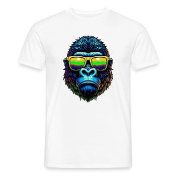 Gorilla - Men's T-Shirt - white - Front - AI Model Male 178 dark (178cm)
