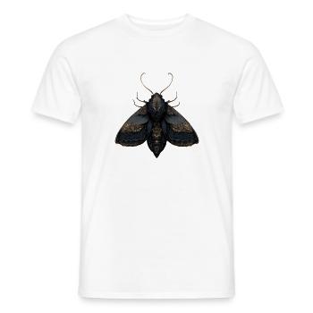 Ornate Moth Illustration with Intricate Details - Men's T-Shirt - white - Front - AI Model Male 178 dark (178cm)