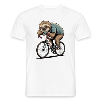 Free Bicycle and Nature Lover - Men's T-Shirt - white - Front - AI Model Male 178 dark (178cm)