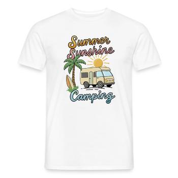 Summer Sunshine Camping - Men's T-Shirt - white - Front - AI Model Male 178 dark (178cm)