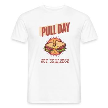 Sandwich Pull Day - Obtenez du style rétro râpé - T-shirt homme - blanc - Devant - AI Model Male 178 dark (178cm)