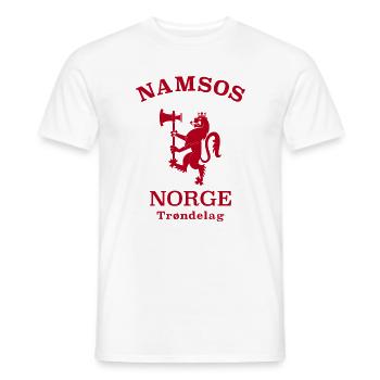 Namsos Norge Norway - Men's T-Shirt - white - Front - AI Model Male 178 dark (178cm)
