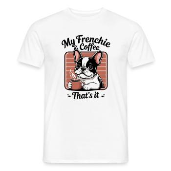 Frenchie Französische Bulldogge Cartoon - Männer T-Shirt - Weiß - Vorne - AI Model Male 178 dark (178cm)
