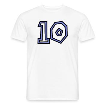10. 10 YEARS. 10th ANNIVERSARY. 10 YEAR ANNIVERSARY. - Men's T-Shirt - white - Front - AI Model Male 178 dark (178cm)