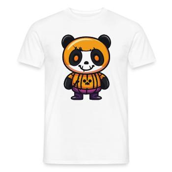 Panda Halloween Zombie - Männer T-Shirt - Weiß - Vorne - AI Model Male 178 dark (178cm)