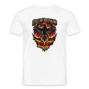 Stolz auf Deutschland - T-shirt homme - blanc - Devant - AI Model Male 178 dark (178cm)