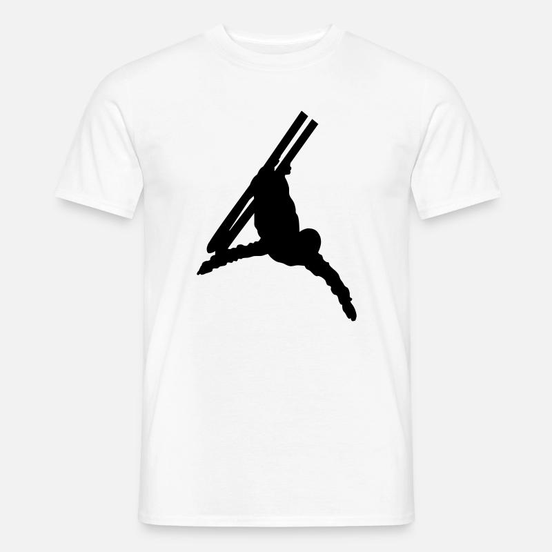 Skiakrobatik - Männer T-Shirt - Weiß
