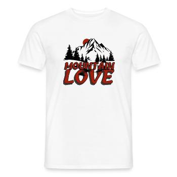 Mountain Love - Vacances à la montagne Liberté Après-ski - T-shirt homme - blanc - Devant - AI Model Male 178 dark (178cm)