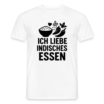 I love Indian food - Men's T-Shirt - white - Front - AI Model Male 178 dark (178cm)