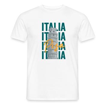 PISA - ITALIA - ITALY - ITALIEN - TOWER - TURM - Men's T-Shirt - white - Front - AI Model Male 178 dark (178cm)