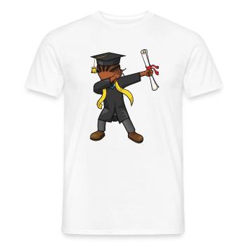 Afro Dabbing Kid Graduation Class 2026 Graduates - Men's T-Shirt - white - Front - AI Model Male 178 dark (178cm)