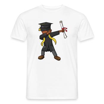 Afro Boy Dabbing Graduation Class 2026 - T-shirt homme - blanc - Devant - AI Model Male 178 dark (178cm)