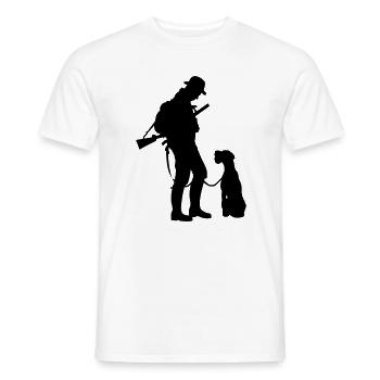 Hunter - Men's T-Shirt - white - Front - AI Model Male 178 dark (178cm)