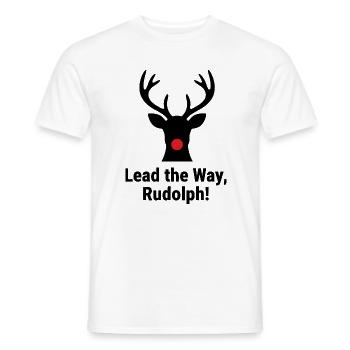 Ouvre la voie, Rudolph ! - T-shirt homme - blanc - Devant - AI Model Male 178 dark (178cm)