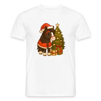 pony_weihnachten - Männer T-Shirt - Weiß - Vorne - AI Model Male 178 dark (178cm)
