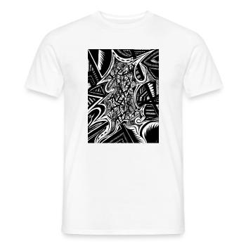 Schwarz-Weiß abstraktes Design Nr. 1 - Männer T-Shirt - Weiß - Vorne - AI Model Male 178 dark (178cm)