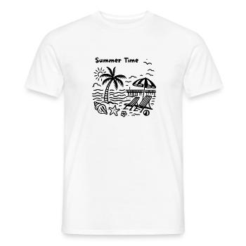Stranddesign - Männer T-Shirt - Weiß - Vorne - AI Model Male 178 dark (178cm)