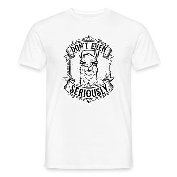 Don't Even - Lama Design - Men's T-Shirt - white - Front - AI Model Male 178 dark (178cm)