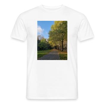 Herbstpfad durch Lauballee - Männer T-Shirt - Weiß - Vorne - AI Model Male 178 dark (178cm)