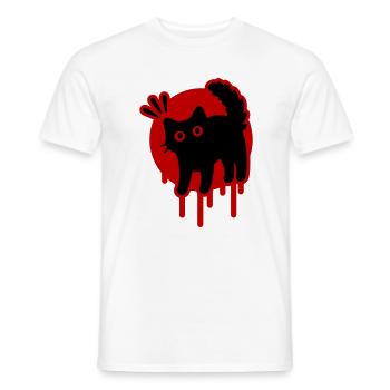 Kater Katze - Männer T-Shirt - Weiß - Vorne - AI Model Male 178 dark (178cm)