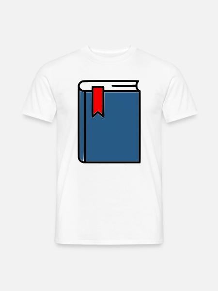Thick Book Bible Hardcover Journal - Men's T-Shirt - white