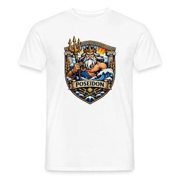 Poseidon Sea God - Men's T-Shirt - white - Front - AI Model Male 178 dark (178cm)