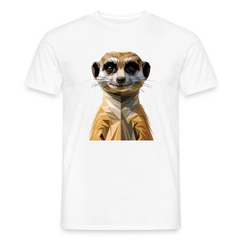 Erdmännchen Meerkat Süßes Surikate Mangusten - Männer T-Shirt - Weiß - Vorne - AI Model Male 178 dark (178cm)