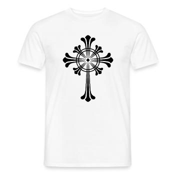 Black Cross - Men's T-Shirt - white - Front - AI Model Male 178 dark (178cm)