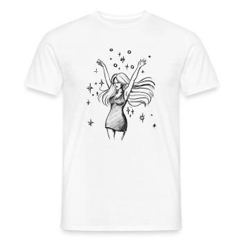 Autonomisation de la femme dansante - Illustration - T-shirt homme - blanc - Devant - AI Model Male 178 dark (178cm)