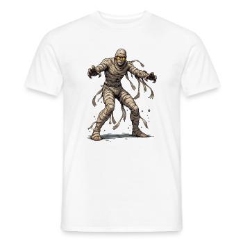 Mumie Comic  - Männer T-Shirt - Weiß - Vorne - AI Model Male 178 dark (178cm)