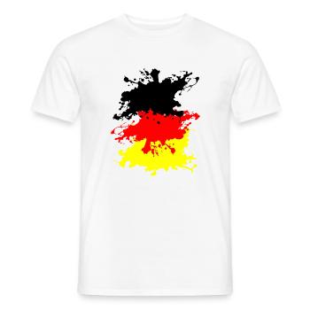Deutschland Splash - Männer T-Shirt - Weiß - Vorne - AI Model Male 178 dark (178cm)