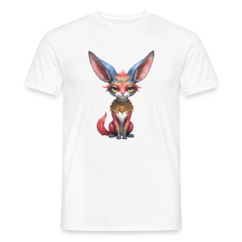 Pharaon Chat de Cristal et d’Or - T-shirt homme - blanc - Devant - AI Model Male 178 dark (178cm)