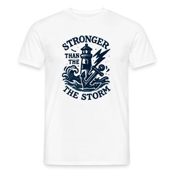 Stärker als der Sturm: Unerschütterliche Kraft - Männer T-Shirt - Weiß - Vorne - AI Model Male 178 dark (178cm)