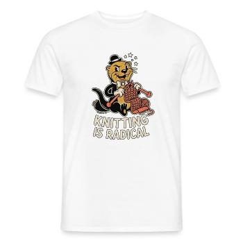Loutre tricoteuse - T-shirt homme - blanc - Devant - AI Model Male 178 dark (178cm)