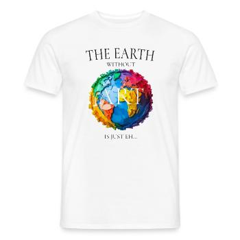 La Terre sans design artistique - T-shirt homme - blanc - Devant - AI Model Male 178 dark (178cm)