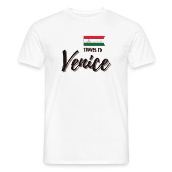 Voyage à Venise - T-shirt homme - blanc - Devant - AI Model Male 178 dark (178cm)