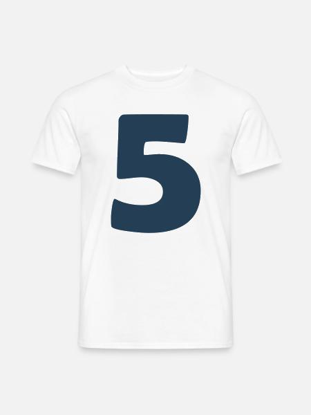 5_zahl- - Men's T-Shirt - white