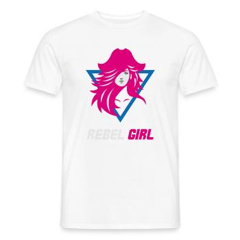 Rebel Girl Baddie Ästhetik - Männer T-Shirt - Weiß - Vorne - AI Model Male 178 dark (178cm)