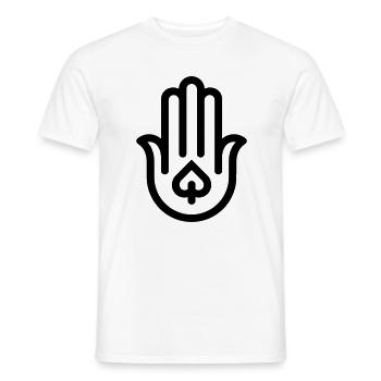 main de Fatma Hamsa - T-shirt homme - blanc - Devant - AI Model Male 178 dark (178cm)